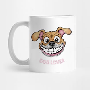 Funny Happy Dog Big Grin Puppy cartoon for Pet Lovers Mug